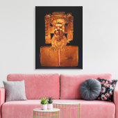 Brustkorb des Gottes Xipe Totec Leinwanddruck (Insitu (Wohnzimmer))