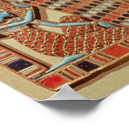 Brustkorb mit geflügeltem Tuch Poster (Ecke)