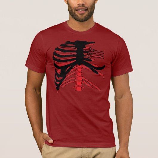 Brustkorb (Rot/Schwarzes) T-Shirt (Vorderseite)