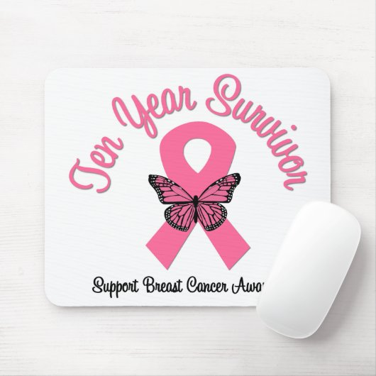 Brustkrebs 10 Jahre Überleben Mousepad (Mit Mouse)