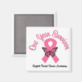 Brustkrebs 1 Jahr Überlebensrate Magnet (Vorderseite/Rückseite)
