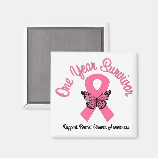 Brustkrebs 1 Jahr Überlebensrate Magnet (Vorderseite/Rückseite)