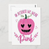 Brustkrebs 2025-inspirierende rosa Flachbildschirm Postkarte (Vorne/Hinten)