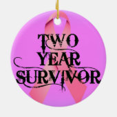 Brustkrebs 2 Jahre Überlebenschance Keramikornament (Hinten)