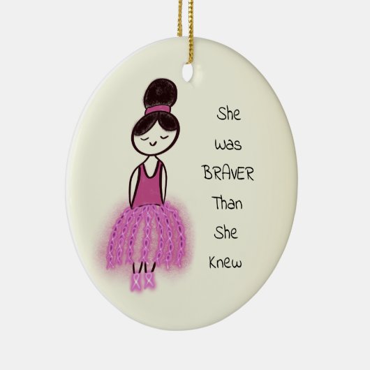 Brustkrebs Aufblühen anpassbarer Weihnachten Keramik Ornament (Rechts)