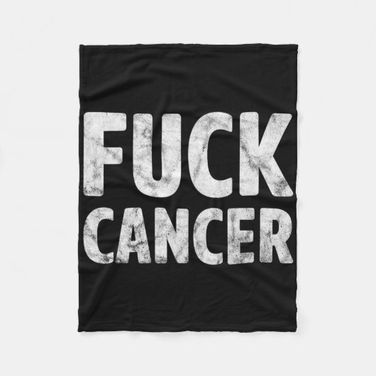 Brustkrebs-Aufklärungsgeschenk für Fck Cancer Dist Fleecedecke (Vorderseite)