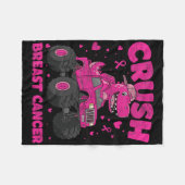 Brustkrebs-Aufklärungsmonster Truck Toddle Fleecedecke (Vorderseite (Horizontal))