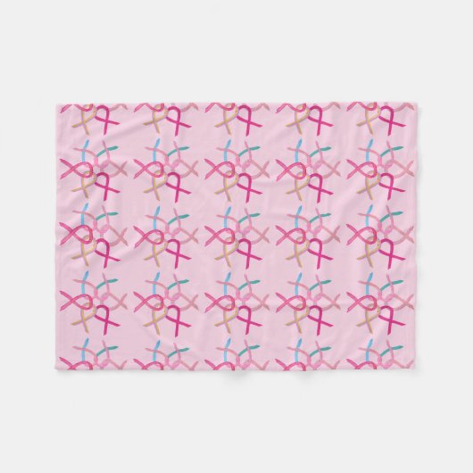 Brustkrebs Aufklärungswut Soft Blankets Fleecedecke (Vorderseite (Horizontal))
