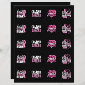 Brustkrebs-Aufkleber (Vorne/Hinten)