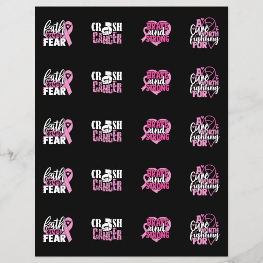 Brustkrebs-Aufkleber (Vorderseite)