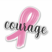Brustkrebs-Aufkleber für Pink-Ribbon-Courage Aufkleber (Vorderseite)