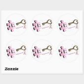 Brustkrebs-Aufkleber Runder Aufkleber (Blatt)