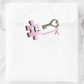 Brustkrebs-Aufkleber Runder Aufkleber (Tasche)