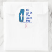 Brustkrebs-Aufkleber Runder Aufkleber (Tasche)