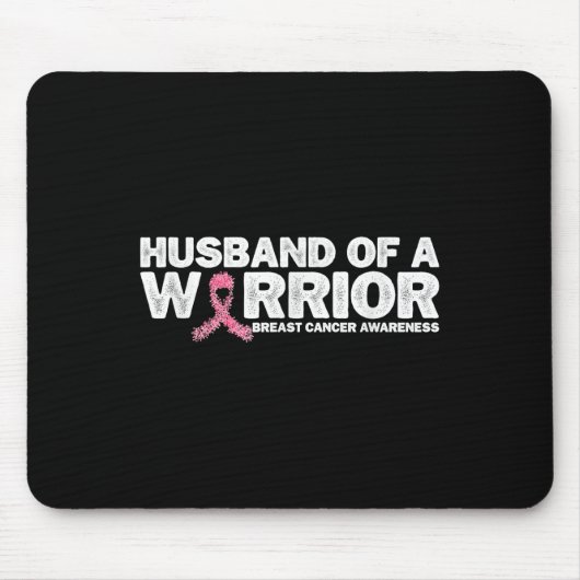 Brustkrebs-Awa, ein Mann eines Kriegers, rosa Ribb Mousepad (Vorne)