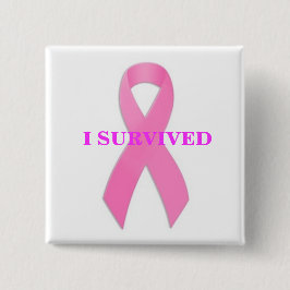 Brustkrebs Awarness überlebte ich Knopf Button