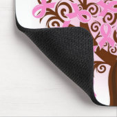 Brustkrebs-Band-Baum-Mausunterlage Mousepad (Ecke)