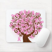Brustkrebs-Band-Baum-Mausunterlage Mousepad (Mit Mouse)