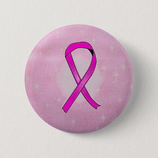 Brustkrebs-Band-Glitzern Button (Vorderseite)