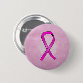 Brustkrebs-Band-Glitzern Button (Vorne & Hinten)