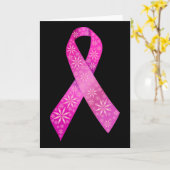 Brustkrebs-Band Karte (Gelbe Blume)