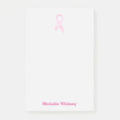 Brustkrebs-Band Post-it Klebezettel (Vorderseite)