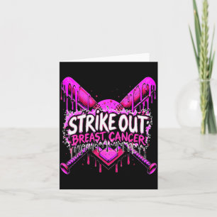 Brustkrebs Baseball Softball Drip Ho schlagen Karte