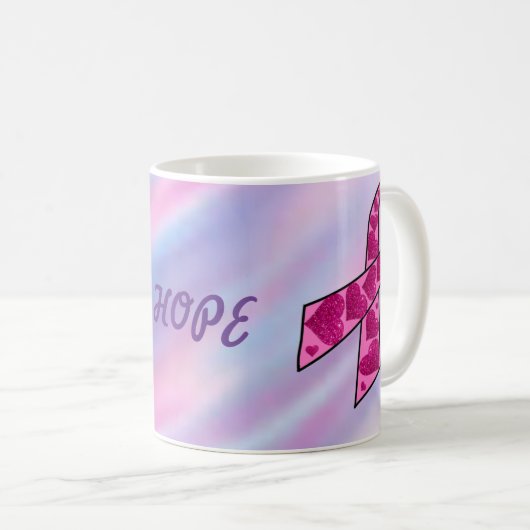 Brustkrebs bei HOPE Kaffeetasse (VorderseiteRechts)