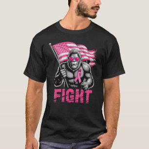 Brustkrebs bekämpfen Bigfoot Krebs Krieger Squad T-Shirt
