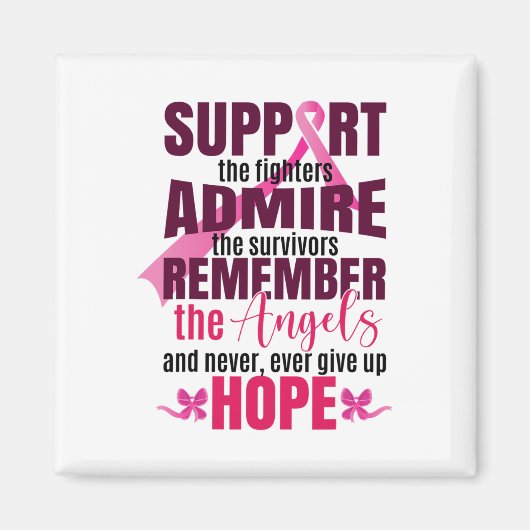 Brustkrebs bekämpft Brustkrebs-Bewusstsein Magnet (Vorne)