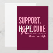 Brustkrebs Benutzerdefinierte personalisierte Einl Einladung (Vorne/Hinten)