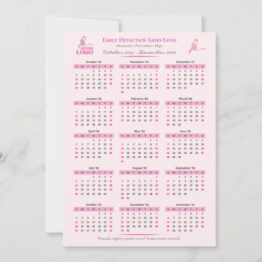 Brustkrebs-Bewusstsein 15-monatiger Multifunktions (Vorderseite)