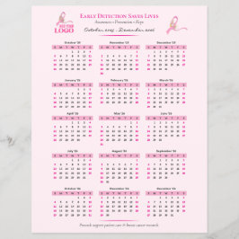 Brustkrebs-Bewusstsein 15-monatiger Multifunktions Flyer