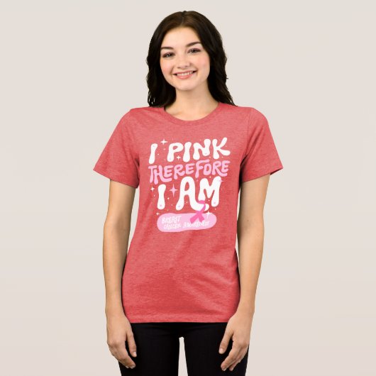 Brustkrebs-Bewusstsein 2024 Aufheilung von Pink Tri-Blend Shirt (Vorderseite voll)