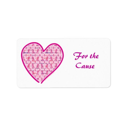 Brustkrebs-Bewusstsein Adressaufkleber (Vorne)