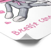 Brustkrebs-Bewusstsein Affe befruchtet Krebs Poster (Ecke)