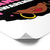 Brustkrebs-Bewusstsein Afrikanischer Amerikanische Poster (Ecke)