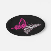 Brustkrebs-Bewusstsein am besten Pappteller (Schrägansicht)