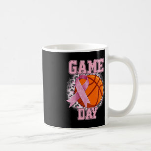 Brustkrebs-Bewusstsein am Spieltag Basketball-Tack Kaffeetasse