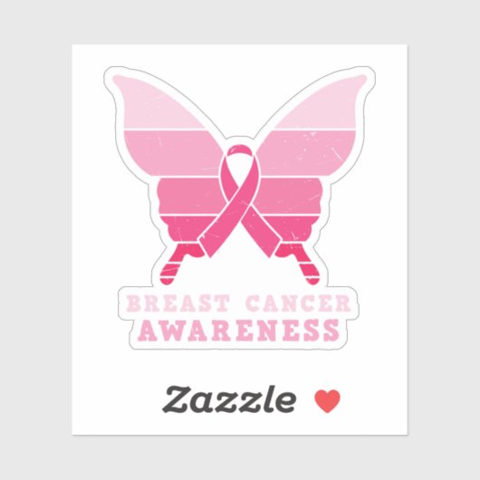 Brustkrebs-Bewusstsein Aufkleber (Blatt)