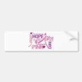 Brustkrebs-Bewusstsein Autoaufkleber (Vorne)