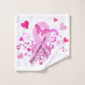 Brustkrebs-Bewusstsein Badhandtuch Set (Waschlappen)