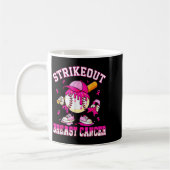 Brustkrebs-Bewusstsein Baseball-Drip-P Kaffeetasse (Links)