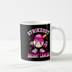 Brustkrebs-Bewusstsein Baseball-Drip-P Kaffeetasse
