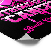Brustkrebs-Bewusstsein Baseball-Drip-P Poster (Ecke)