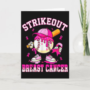 Brustkrebs-Bewusstsein Baseball-Tropf P Karte