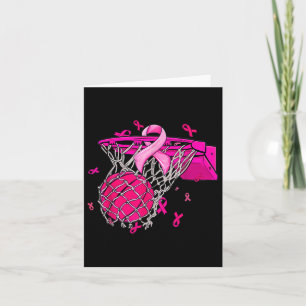 Brustkrebs-Bewusstsein Basketball Pink Ribbon Spo Karte