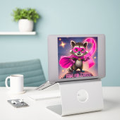 Brustkrebs-Bewusstsein bei Wildtieren und ohne Ang Aufkleber (Laptop auf Schreibtisch)