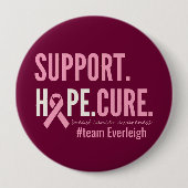 Brustkrebs-Bewusstsein Benutzerdefinierter Persona Button (Vorderseite)