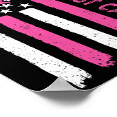 Brustkrebs-Bewusstsein Bling Pink Ribbon 3 Poster (Ecke)